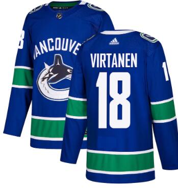 Vancouver Canucks #18 Jake Virtanen Blue Stitched Adidas Jersey