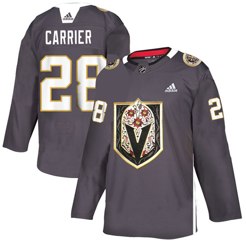 Vegas Golden Knights #28 William Carrier Grey Latino Heritage Night Stitched Jersey