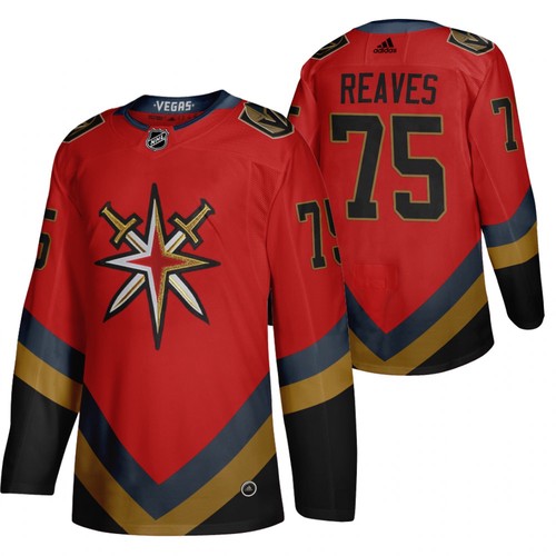 Vegas Golden Knights #75 Ryan Reaves 2021 Red Reverse Retro Stitched Jersey