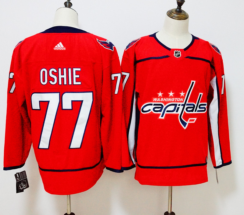 Washington Capitals #77 TJ Oshie Red Stitched Adidas Jersey