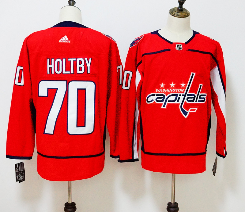 Washington Capitals #70 Braden Holtby Red Stitched Adidas Jersey