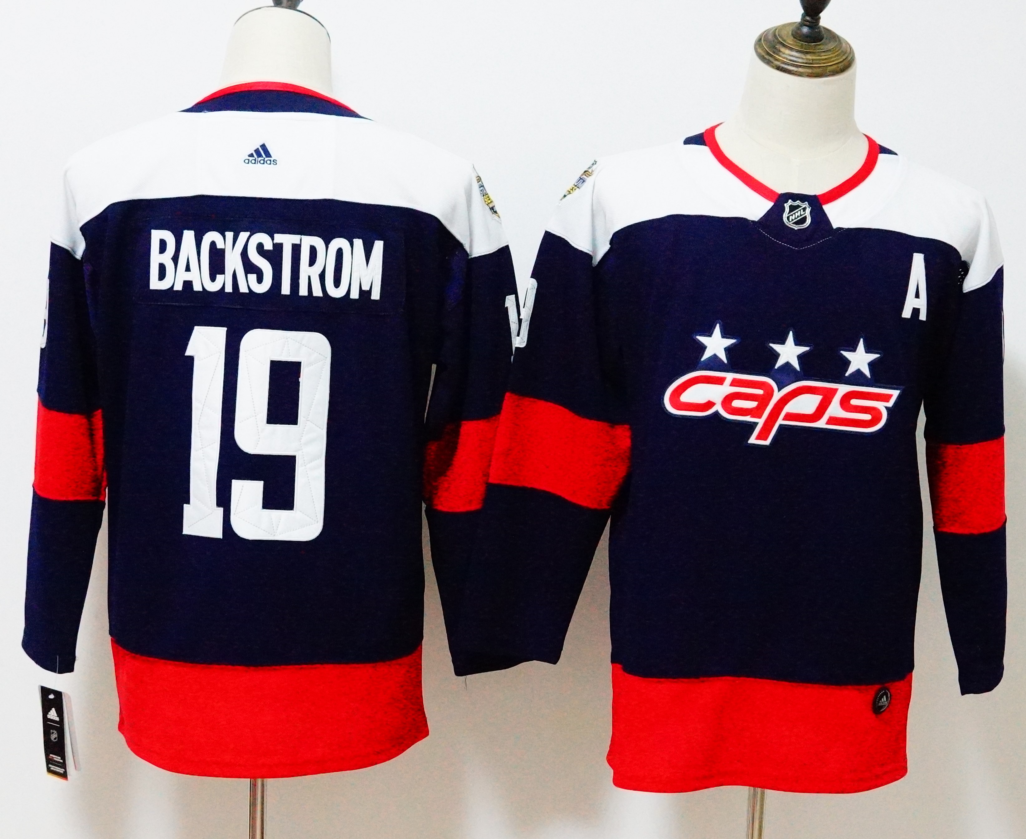 Washington Capitals #19 Nicklas Backstrom Navy 2018 Stadium Series Authentic Pro Stitched Adidas Jersey