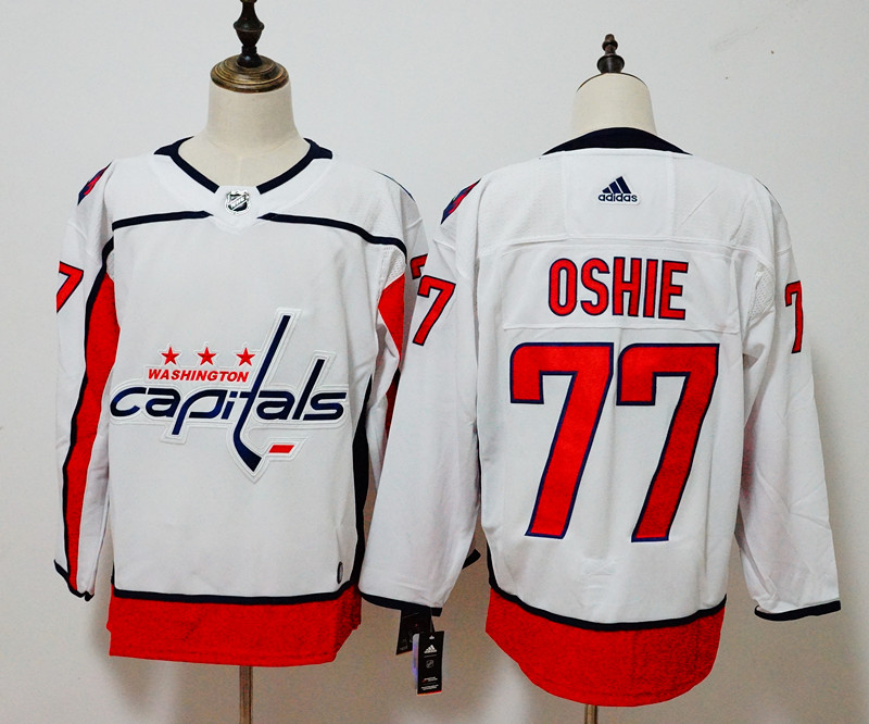 Washington Capitals #77 TJ Oshie White Stitched Adidas Jersey