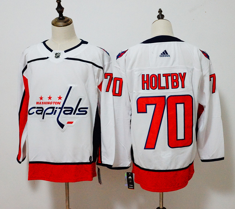 Washington Capitals #70 Braden Holtby White Stitched Adidas Jersey