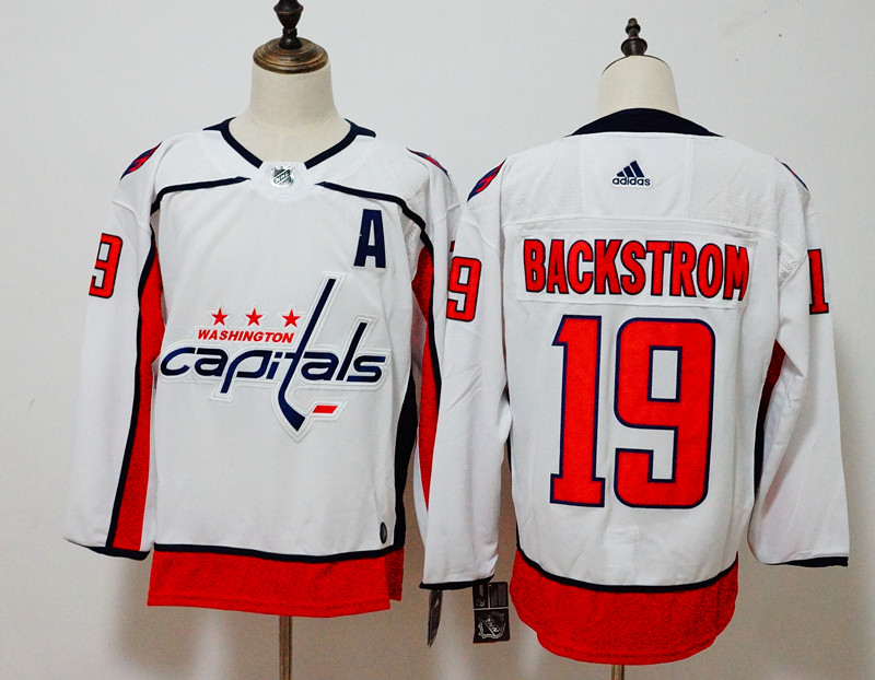 Washington Capitals #19 Nicklas Backstrom White Stitched Adidas Jersey
