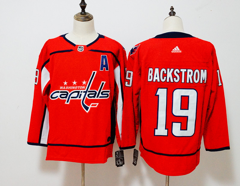 Washington Capitals #19 Nicklas Backstrom Red Stitched Adidas Jersey