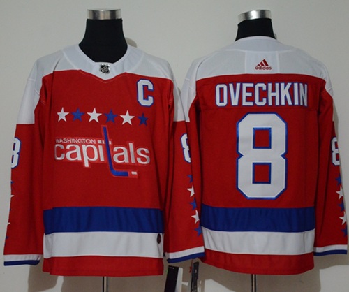 Washington Capitals #8 Alex Ovechkin Red Stitched Jersey