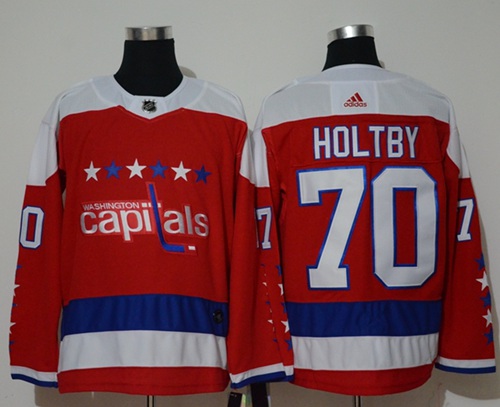 Washington Capitals #70 Braden Holtby Red Stitched Jersey