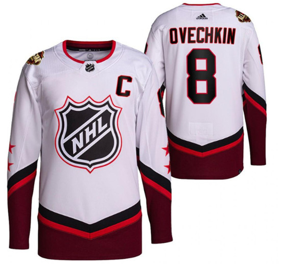 Washington Capitals #8 Alex Ovechkin 2022 All-Star White Stitched Jersey