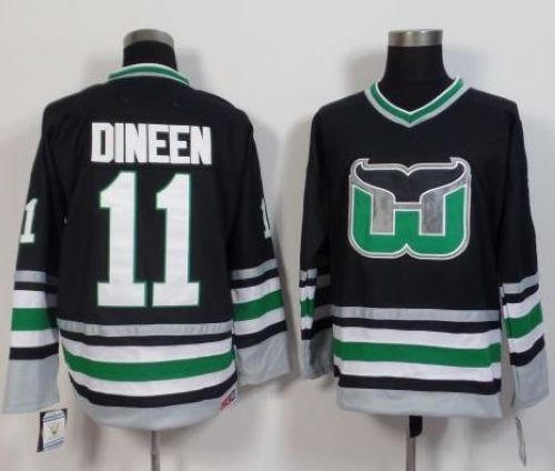 Whalers #11 Kevin Dineen Black CCM Throwback Stitched Jersey