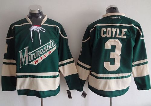 Wild #3 Charlie Coyle Green Stitched Jersey