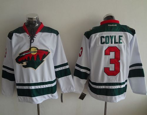 Wild #3 Charlie Coyle White Stitched Jersey