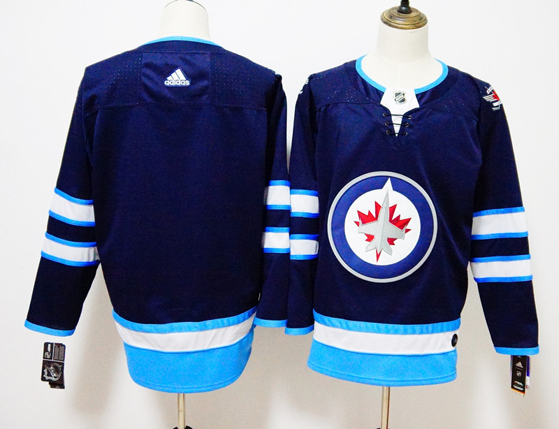 Winnipeg Jets Navy Stitched Adidas Jersey