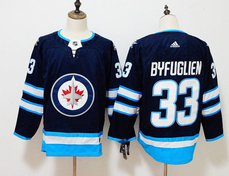 Winnipeg Jets #33 Dustin Byfuglien Navy Stitched Adidas Jersey