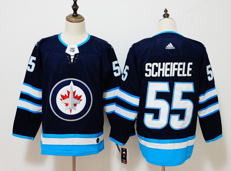Winnipeg Jets #55 Mark Scheifele Navy Stitched Adidas Jersey