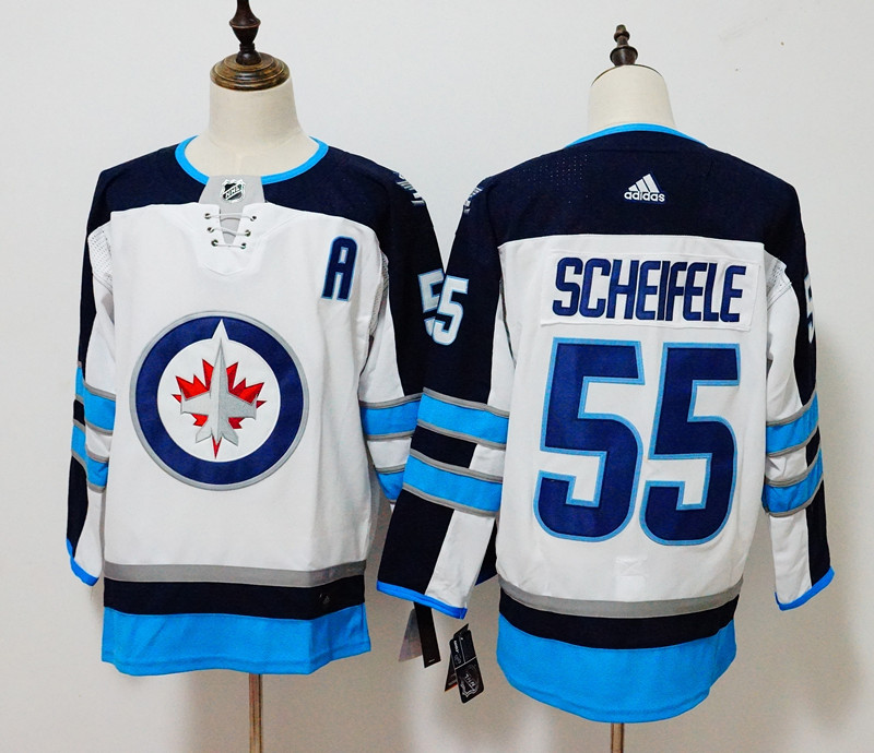 Winnipeg Jets #55 Mark Scheifele White Stitched Adidas Jersey