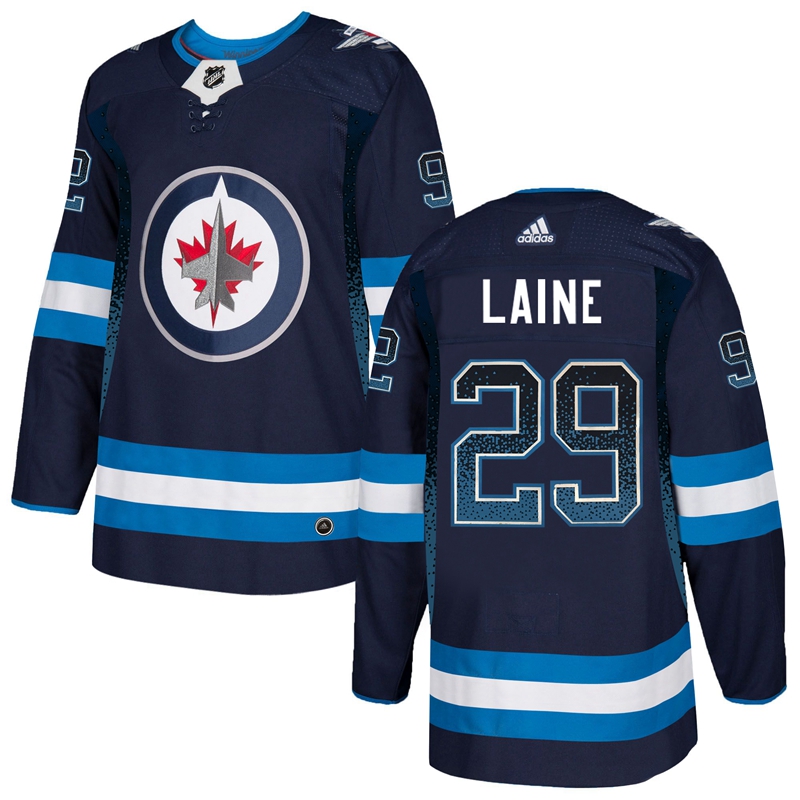 Winnipeg Jets #29 Patrik Laine Navy Blue Drift Fashion Stitched Jersey