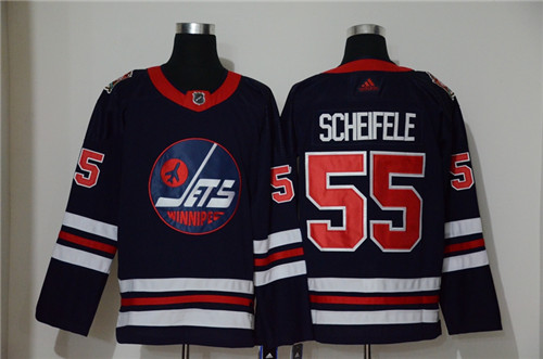 Winnipeg Jets #55 Mark Scheifele Navy Stitched Jersey
