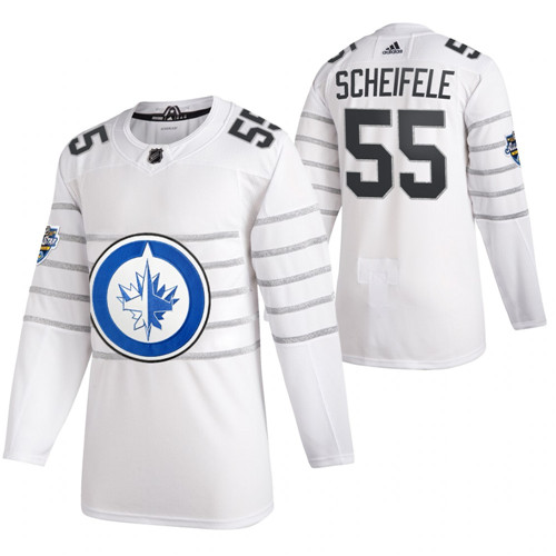 Winnipeg Jets #55 Mark Scheifele 2020 White All Star Stitched Jersey