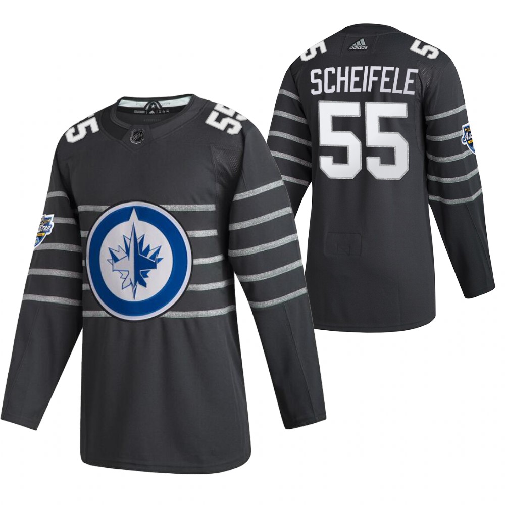 Winnipeg Jets #55 Mark Scheifele 2020 Grey All Star Stitched Jersey