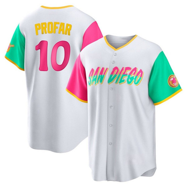 San Diego Padres #10 Jurickson Profar 2022 White City Connect Cool Base Stitched Jersey
