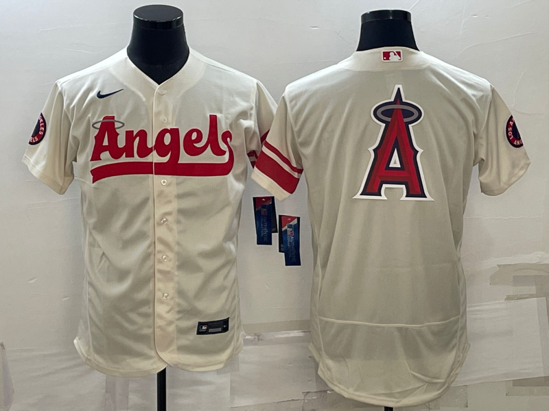 Los Angeles Angels 2022 Cream City Connect Team Big Logo Flex Base Stitched Jersey