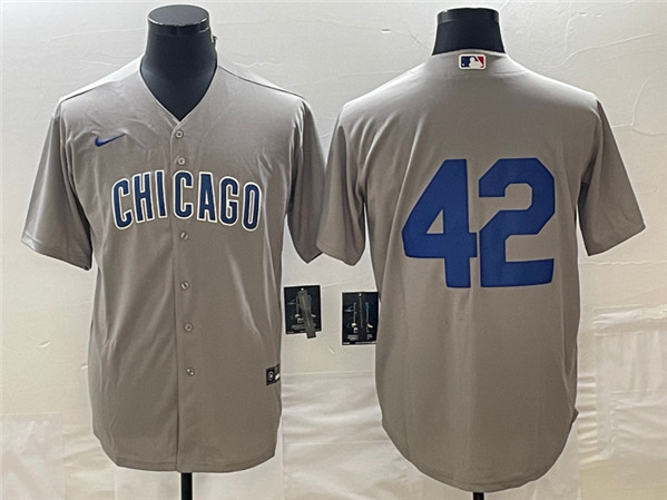 Chicago Cubs #42 Bruce Sutter Gray Cool Base Stitched Jersey
