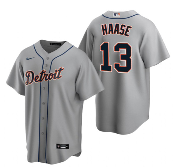 Detroit Tigers #13 Eric Haase Gray Cool Base Stitched Jersey
