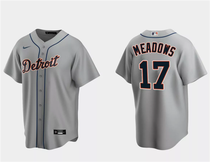 Detroit Tigers #17 Austin Meadows Gray Cool Base Stitched Jersey