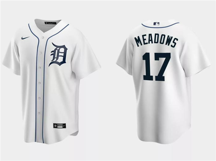 Detroit Tigers #17 Austin Meadows White Cool Base Stitched Jersey