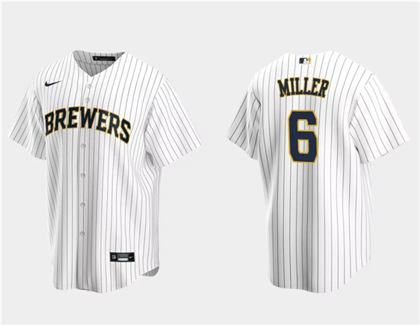 Milwaukee Brewers #6 Owen Miller White Cool Base Stitched Jersey
