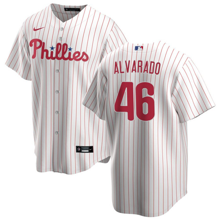 Philadelphia Phillies #46 José Alvarado White Cool Base Stitched Jersey
