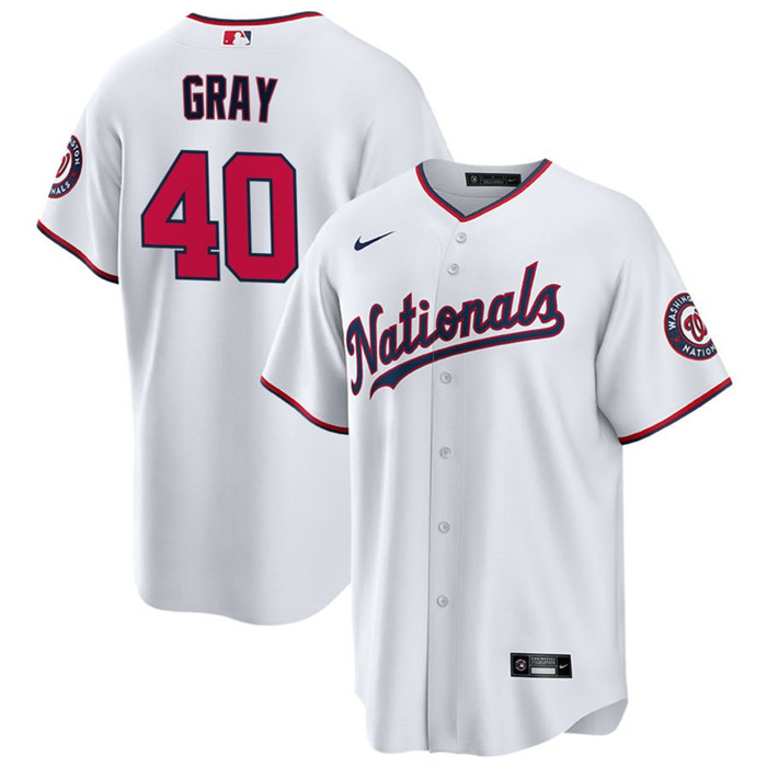 Washington Nationals #40 Josiah Gray White Cool Base Stitched Jersey