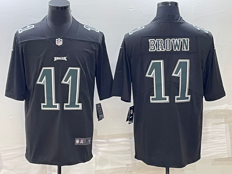 Philadelphia Eagles #11 A.J. Brown Black Green Vapor Untouchable Limited Stitched Jersey
