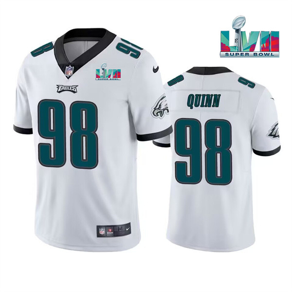 Philadelphia Eagles #98 Robert Quinn White Super Bowl LVII Vapor Untouchable Limited Stitched Jersey