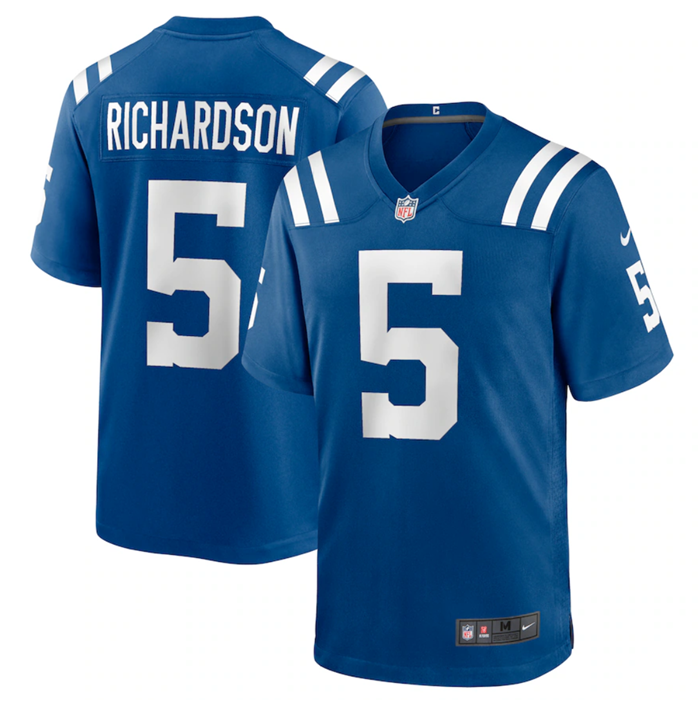Indianapolis Colts #5 Anthony Richardson Blue Stitched Game Jersey