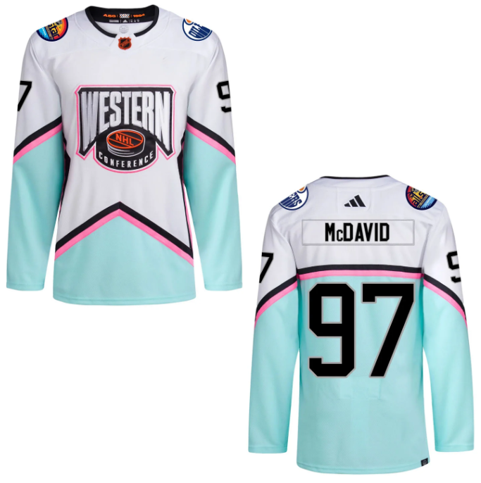 Edmonton Oilers #97 Connor McDavid 2023 White All-Star Game Stitched Jersey