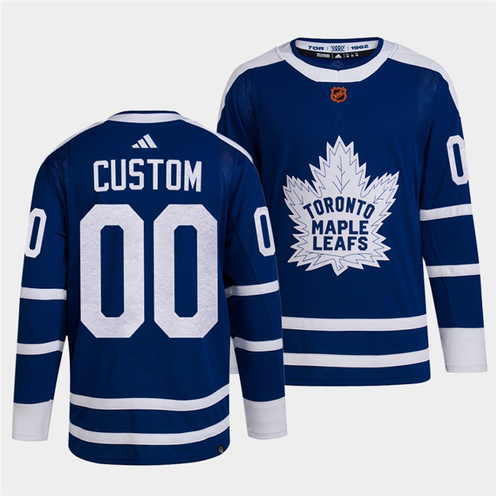 Toronto Maple Leafs Custom Blue 2022-23 Reverse Retro Stitched Jersey