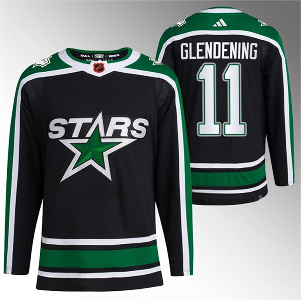 Dallas Stars #11 Luke Glendening Black 2022-23 Reverse Retro Stitched Jersey