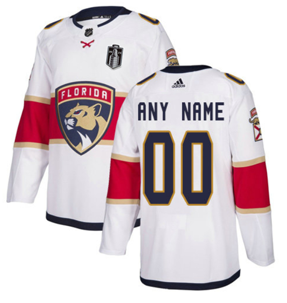 Florida Panthers Custom White 2023 Stanley Cup Final Stitched Jersey
