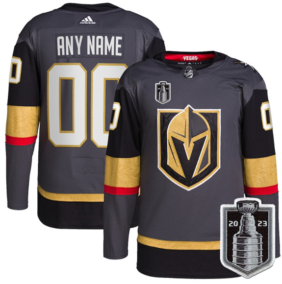 Vegas Golden Knights Custom Gray 2023 Stanley Cup Final Stitched Jersey
