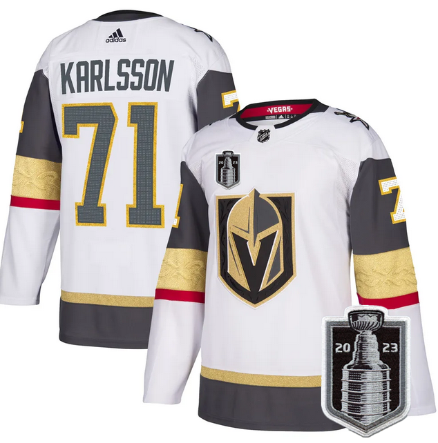 Vegas Golden Knights #71 William Karlsson White 2023 Stanley Cup Final Stitched Jersey